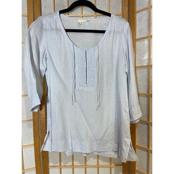 Eileen Fisher XS Irish Linen Blouse - Picture 4 of 16